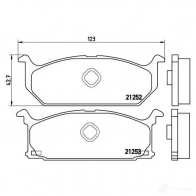 Тормозные колодки, комплект BREMBO 800921 212 52 p79003 21253