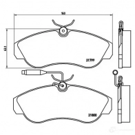 Тормозные колодки, комплект BREMBO 21800 799900 21 799 p23069 - Изображение 2