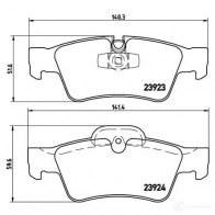 Тормозные колодки дисковые, комплект BREMBO 800409 P 50 064 23 923 23924 - Изображение 5