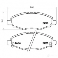 Тормозные колодки дисковые, комплект BREMBO 801029 2 4523 24633 P 83 094 - Изображение 2