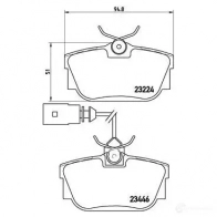 Тормозные колодки дисковые, комплект BREMBO P 85 046 23 224 23446 801111 - Изображение 5