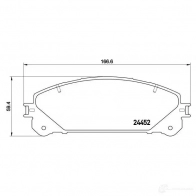 Тормозные колодки дисковые, комплект BREMBO P 83 145 2445 2 801062 D15678776 - Изображение 2
