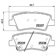 Тормозные колодки, комплект BREMBO p30106 1438411347 GPK OS - Изображение 2