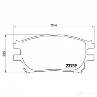 Тормозные колодки дисковые, комплект BREMBO 801005 IWG4OP 23 759 P 83 070 - Изображение 2