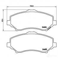 Тормозные колодки дисковые, комплект BREMBO 799815 P 11 025 24605 24 604 - Изображение 5