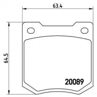 Тормозные колодки, комплект BREMBO 799998 20089 20 089 p24003 - Изображение 2