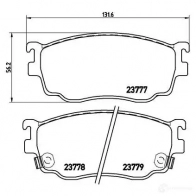 Тормозные колодки дисковые, комплект BREMBO 800324 P 49 026 23778 237 77 - Изображение 2