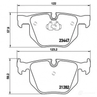 Тормозные колодки дисковые, комплект BREMBO 2 1282 23447 799701 P 06 029 - Изображение 2