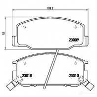 Тормозные колодки дисковые, комплект BREMBO 23010 2 3009 P 83 031 800968 - Изображение 2