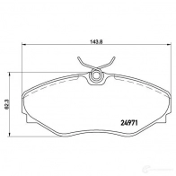 Тормозные колодки, комплект BREMBO p68055 T8BHF 800882 2 4971 - Изображение 2