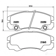 Тормозные колодки, комплект BREMBO 800638 23250 p59033 2 1845 - Изображение 2