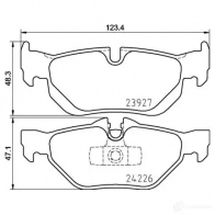 Тормозные колодки дисковые, комплект BREMBO 24226 1210376585 P 06 105 23 927 - Изображение 2