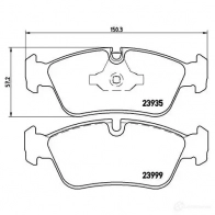 Тормозные колодки дисковые, комплект BREMBO 2 3935 23999 P 06 035 799707 - Изображение 5