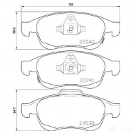 Тормозные колодки дисковые, комплект BREMBO P 23 165 799990 22241 2 2240 - Изображение 2