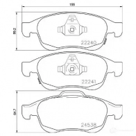 Тормозные колодки дисковые, комплект BREMBO P 23 165 799990 22241 2 2240 - Изображение 3