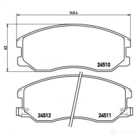 Тормозные колодки дисковые, комплект BREMBO 799775 P 10 003 2451 0 24511 - Изображение 5