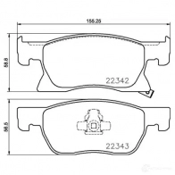 Тормозные колодки дисковые, комплект BREMBO 22 342 800680 22343 P 59 092 - Изображение 2