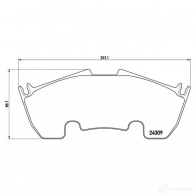 Тормозные колодки, комплект BREMBO 24 309 D16358852 800424 p50079 - Изображение 2