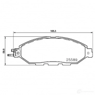 Тормозные колодки дисковые, комплект BREMBO 800609 P 56 103 255 89 T57T24 - Изображение 3