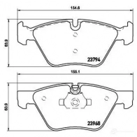 Тормозные колодки дисковые, комплект BREMBO 799708 237 94 P 06 036 23968 - Изображение 6