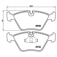 Тормозные колодки дисковые, комплект BREMBO 800231 P 36 007 23126 2096 8 - Изображение 2