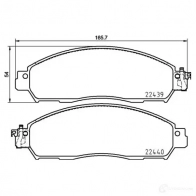 Тормозные колодки дисковые, комплект BREMBO 1438411559 B OHDLOA P 56 120 - Изображение 2