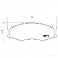 Тормозные колодки дисковые, комплект BREMBO 7150D238 2109 9 P 56 014 800536 - Изображение 2