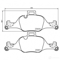 Тормозные колодки дисковые, комплект BREMBO 1422938920 8020584069646 P 06 107 RFA CP - Изображение 6
