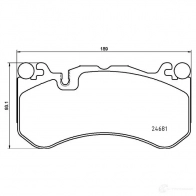 Тормозные колодки дисковые, комплект BREMBO 802058406841 G 2A6QV 1422938880 P 50 142 - Изображение 4