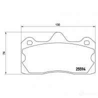 Тормозные колодки дисковые, комплект BREMBO D15998813 800307 2 5594 P 47 002 - Изображение 2