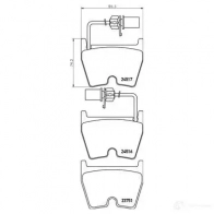 Тормозные колодки дисковые, комплект BREMBO 24516 2 3751 801192 P 85 132 - Изображение 2