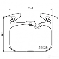 Тормозные колодки дисковые, комплект BREMBO P 06 096X 8020584068670 1422938921 O UNYD - Изображение 5