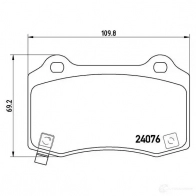 Тормозные колодки дисковые, комплект BREMBO P 11 024 7958D1053 2407 6 799814 - Изображение 2