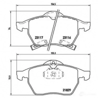 Тормозные колодки, комплект BREMBO 800635 2182 9 23116 p59029 - Изображение 2