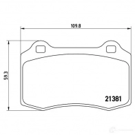 Тормозные колодки дисковые, комплект BREMBO D5927831 2138 1 P 24 073 800057 - Изображение 2