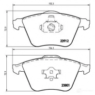Тормозные колодки, комплект BREMBO 23912 799784 23 801 p10012 - Изображение 2