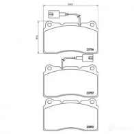Тормозные колодки дисковые, комплект BREMBO 799982 23756 P 23 154 23 092 - Изображение 5