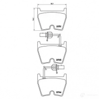 Тормозные колодки дисковые, комплект BREMBO 801141 P 85 078 2 3751 23764 - Изображение 2