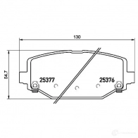 Тормозные колодки дисковые, комплект BREMBO 25 376 P 11 032 25377 799818 - Изображение 2