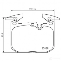 Тормозные колодки дисковые, комплект BREMBO 1210376563 D1698991 250 28 P 06 098 - Изображение 2