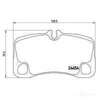 Тормозные колодки дисковые, комплект BREMBO 2445 4 Porsche 911 (997) 4 Купе 3.8 Turbo S 530 л.с. 2010 – 2012 D13008416 P 65 022