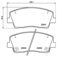Тормозные колодки дисковые, комплект BREMBO 6N SHU 1437311985 P 30 108 - Изображение 2
