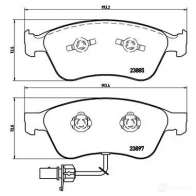 Тормозные колодки дисковые, комплект BREMBO 23897 Audi A8 (D3) 2 2002 – 2009 23 885 P 85 087