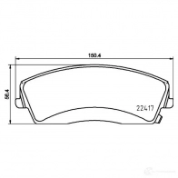 Тормозные колодки, комплект BREMBO D10568897 799848 p18034 2 2417 - Изображение 2