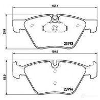 Тормозные колодки дисковые, комплект BREMBO 1422938928 P 06 057X 6 SMTZ 8020584068601 - Изображение 2