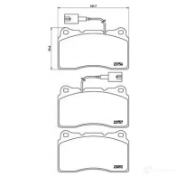 Тормозные колодки, комплект BREMBO p23134x 1422938915 TTC 6F 8020584068700