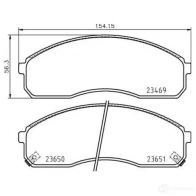 Тормозные колодки, комплект BREMBO 1210386735 23650 23 649 p30091