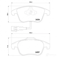 Тормозные колодки дисковые, комплект BREMBO P 85 130 801190 243 33 24334 - Изображение 4