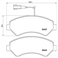 Тормозные колодки, комплект BREMBO 800781 24467 p61118 2446 6 - Изображение 5