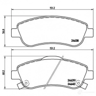 Тормозные колодки дисковые, комплект BREMBO 24639 2 4638 P 28 045 800125 - Изображение 5